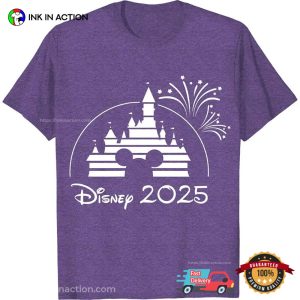 Disney Magical Castle New Year 2025 Celebration Comfort Colors T shirt 3