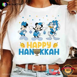 Disney Mickey And Friends Happy Hanukkah 2024 T-shirt