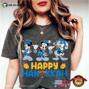 Disney Mickey And Friends Happy Hanukkah 2024 T-shirt