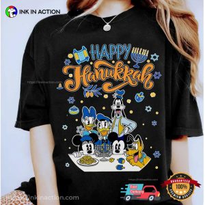 Disney Mickey And Friends Happy Hanukkah Comfort Colors T-shirt