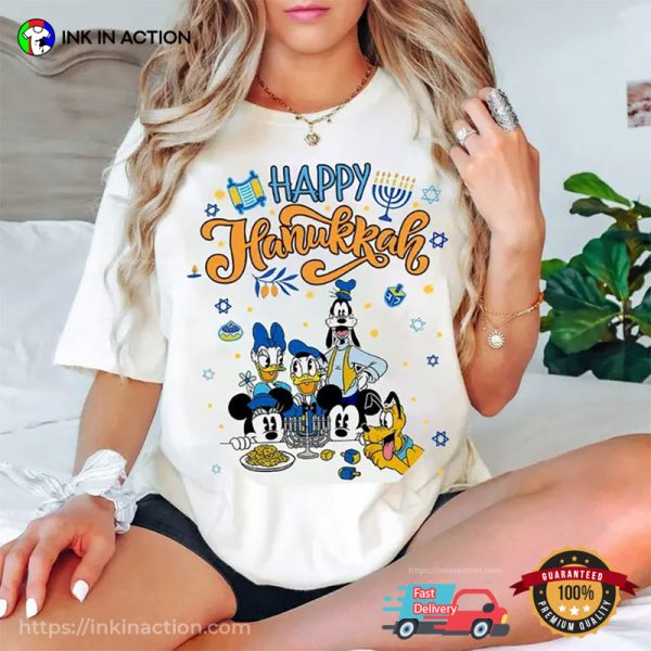 Disney Mickey And Friends Happy Hanukkah Comfort Colors T-shirt