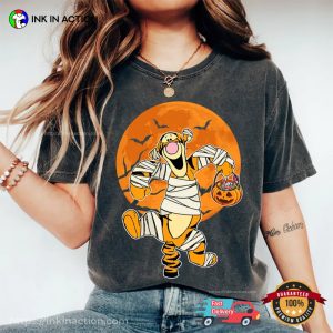 Disney Winnie The Pooh Mummy Tigger Halloween Comfort Colors T shirt 2