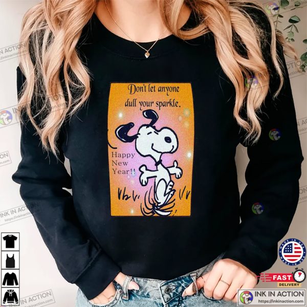 Don’t Let Anyone Dull Your Sparkle Retro Snoopy New Year Eve T-shirt