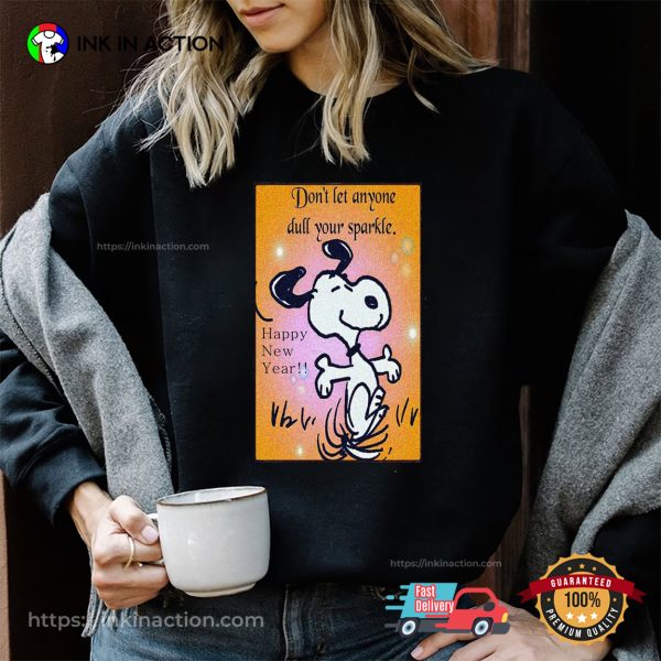 Don’t Let Anyone Dull Your Sparkle Retro Snoopy New Year Eve T-shirt