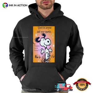 Don't Let Anyone Dull Your Sparkle Retro Snoopy New Year Eve T shirt 3