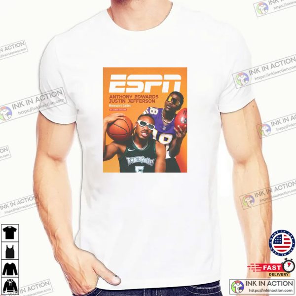 ESPN Anthony Edwards Justin Jefferson Minnesota’s Coolest T-shirt