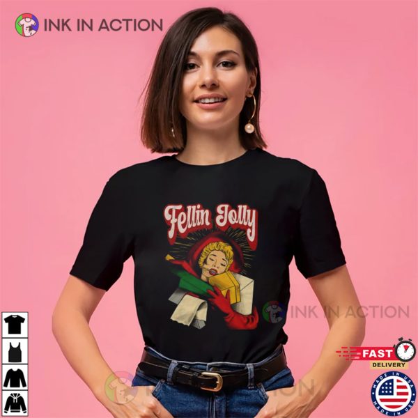 Fellin Jolly Christmas Retro Vintage 90s T-shirt