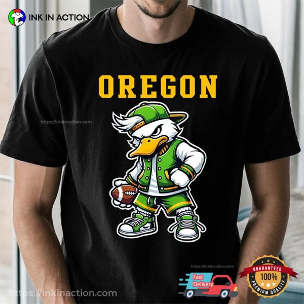 Football NCAA Angry Duck Oregon Ducks T-shirt