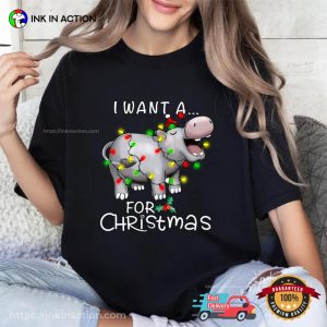 Funny Christmas I Want A Hippopotamus For Christmas Shirt