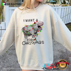 Funny Christmas I Want A Hippopotamus For Christmas Shirt 7