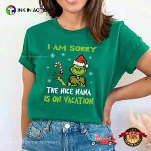 Funny Christmas Nana Grinch Holiday Comfort Colors Shirt