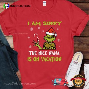 Funny Christmas Nana Grinch Holiday Comfort Colors Shirt 3