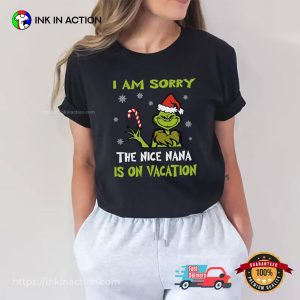 Funny Christmas Nana Grinch Holiday Comfort Colors Shirt