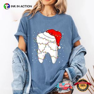 Funny Christmas Teeth Dentist Life Comfort Colors Shirt 3