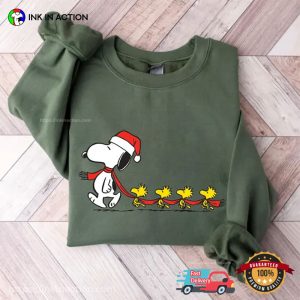 Funny Snoopy With Woodstock Christmas Shirt