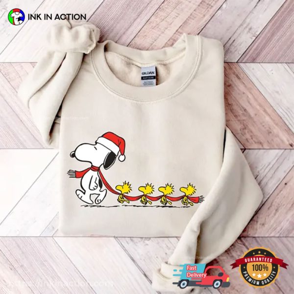 Funny Snoopy With Woodstock Christmas Shirt