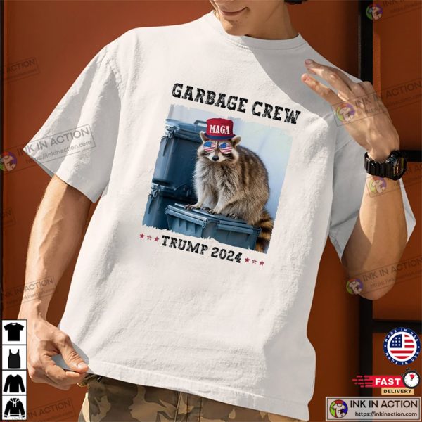 Garbage Crew Trump 2024 Funny Raccoon T-shirt