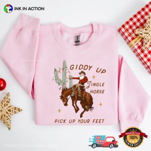 Giddy Up Jingle Horse Cowboy Christmas Tee 2