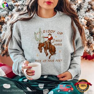 Giddy Up Jingle Horse Cowboy Christmas Tee