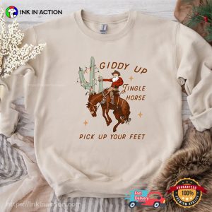 Giddy Up Jingle Horse Cowboy Christmas Tee 4