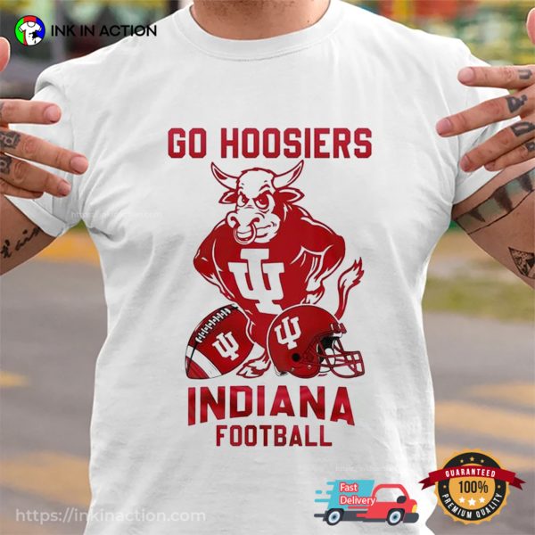 Go Hoosiers Red Bull Indiana Hoosiers Football Shirt