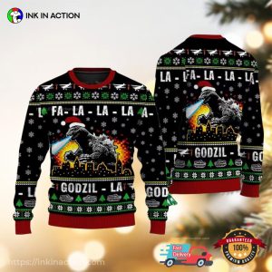 Godzilla Christmas Godzilla Ugly Christmas Sweater