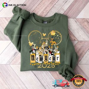 Golden Disney Happy New Year 2025 T shirt 3