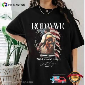 Graphic Rod Wave 2024 Music Tour T shirt 3