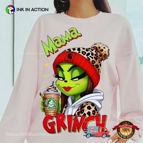 Grinchy Mom  Stylish Christmas Shirt