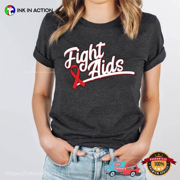 HIV Warrior Fight Aids, Global Aids Day Comfort Colors T-shirt