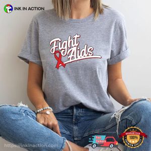 HIV Warrior Fight Aids, global aids day Comfort Colors T shirt 4