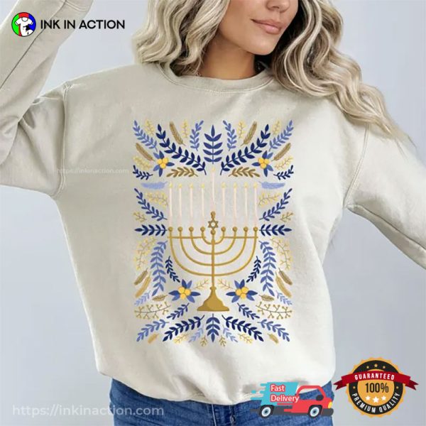 Hanukkah Jewish Menorah Candles T-shirt