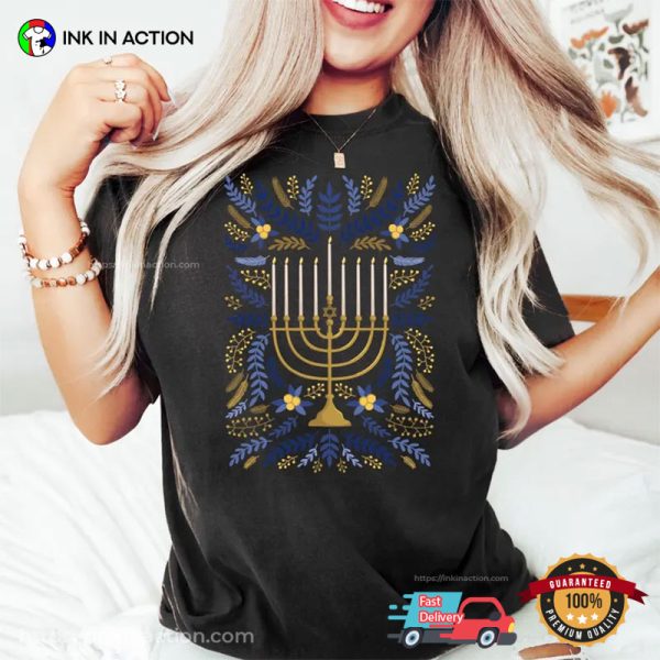 Hanukkah Jewish Menorah Candles T-shirt