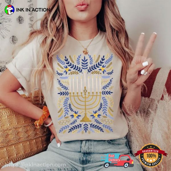 Hanukkah Jewish Menorah Candles T-shirt