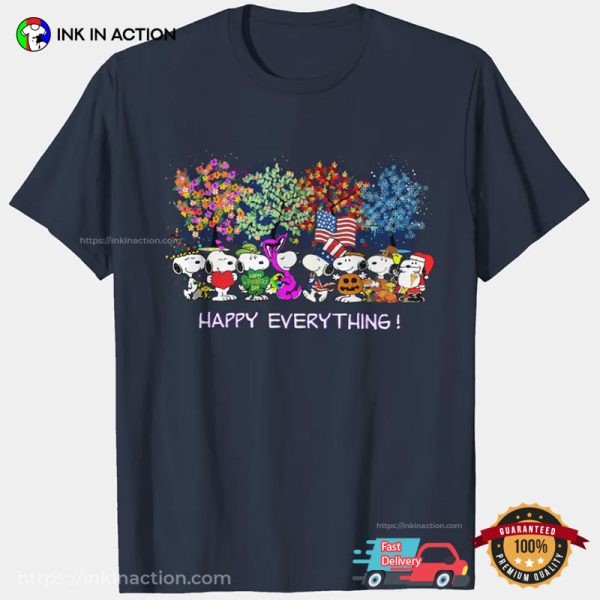 Happy Everything Snoopy Happy New Year T-shirt