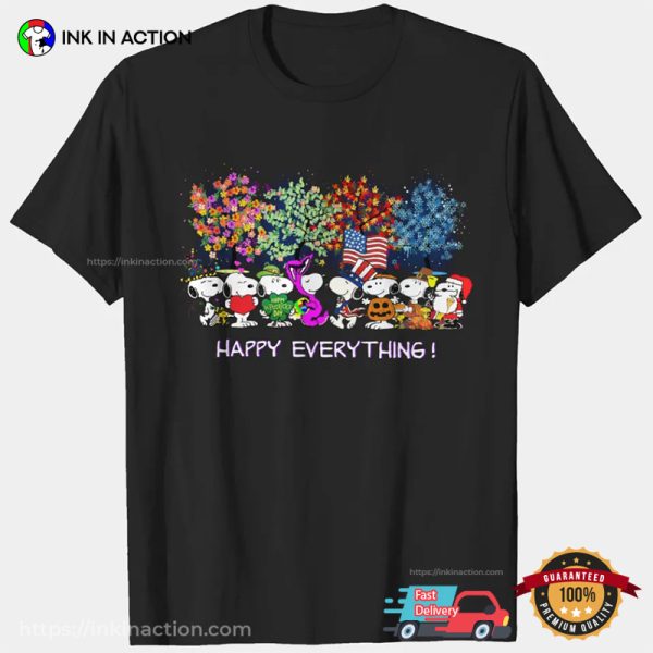 Happy Everything Snoopy Happy New Year T-shirt