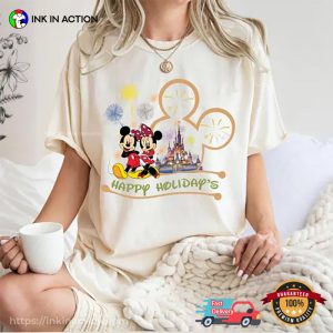 Happy Holidays Mickey And Minnie Comfort Colors Tee