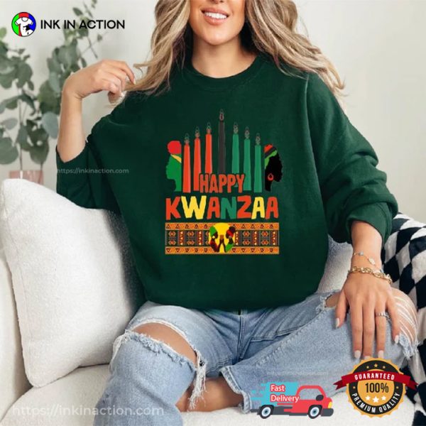 Happy Kwanzaa Candle African American Shirt