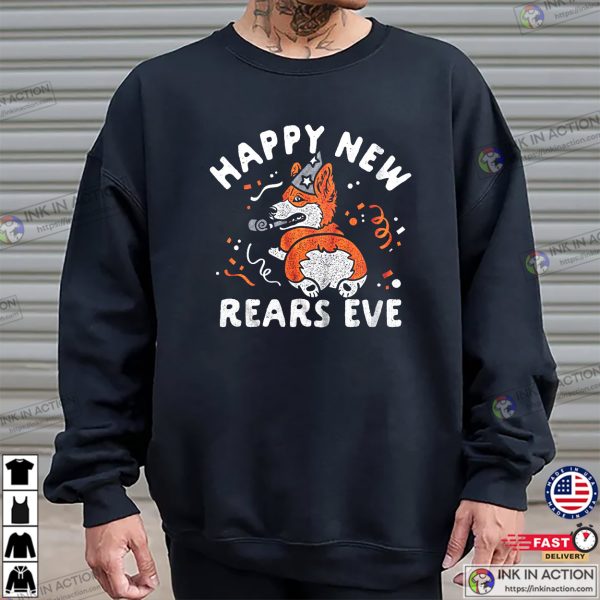 Happy New Rears Eve Corgi Puppy Funny T-shirt