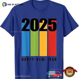 Happy New Year 2025 Colorful New Years Eve Tee 3