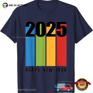 Happy New Year 2025 Colorful New Years Eve Tee 5