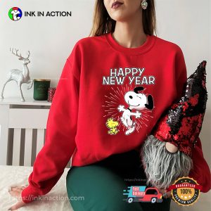 Happy New Year From Snoopy And Woodstock T-shirt