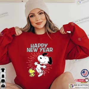 Happy New Year From Snoopy And Woodstock T shirt 3