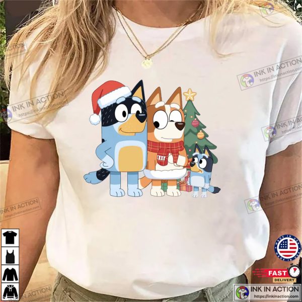 Heelers Family Christmas Bluey Xmas T-shirt