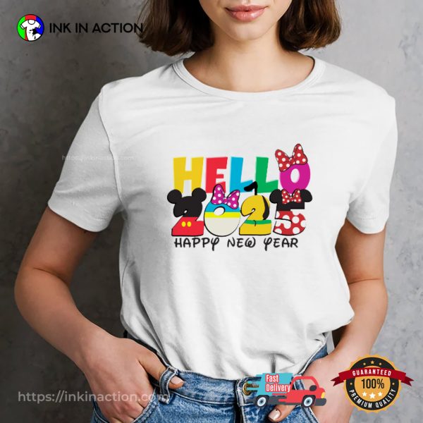 Hello 2025 New Year’s Eve Disney T-shirt