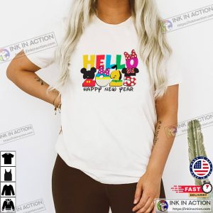 Hello 2025 New Years Eve Disney T shirt 3