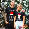 Her Butt And His Beard Couple Christmas Matching T-shirt