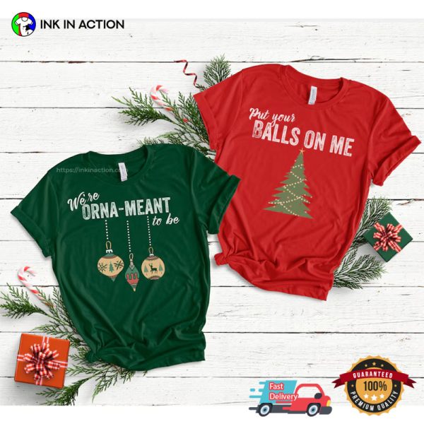 Hilarious Adult Christmas Matching Couples T-shirt