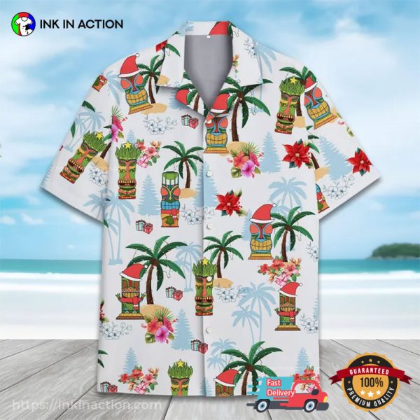 Holiday Christmas Tiki Hawaiian Shirt