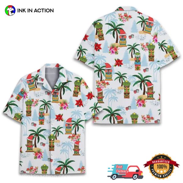 Holiday Christmas Tiki Hawaiian Shirt